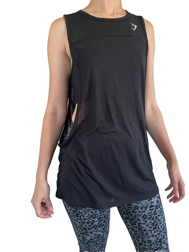Gymshark black open - black, side