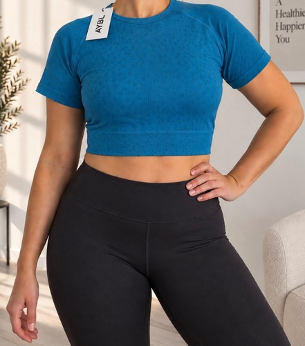 Aybl seamless crop top - xl, blue